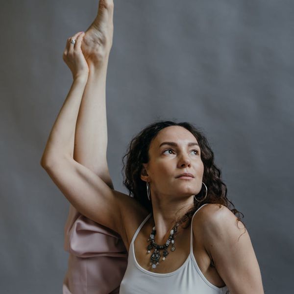 Person in a stable, balanced yoga pose.